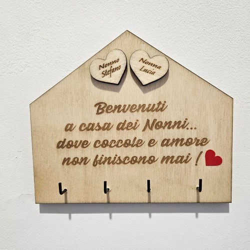 Portachiavi parete legno - da,