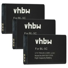 3x Batería para Nokia 2700 Classic 2710 Navigation Edition 700mAh 3,7V