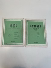 Lotto 2 spartiti clarinetto Klose Gambaro Ricordi studi e capricci metodo