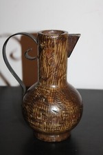 Bottiglia Ornamentale in Legno Marocco 1980
