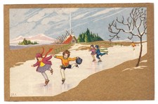 EDINA ALTARA  BAMBINI  ARTE RARA BUON NATALE BUON ANNO DEGAMI