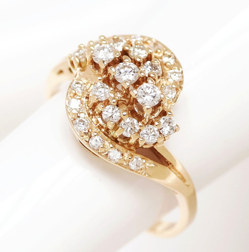 Anello con brillanti carati - 14,