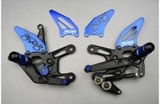 Supporto Pedane Arretrate Regolabili Blu HONDA CBR 600 RR 600RR PC40 2007-2008