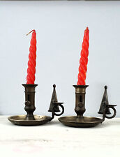 Coppia Candelieri in ottone primi '900