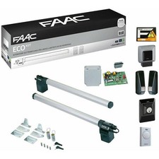 KIT AUTOMAZIONE MOTORE CANCELLO A BATTENTE FAAC ECO KIT 230V GREEN, FAA 10563244