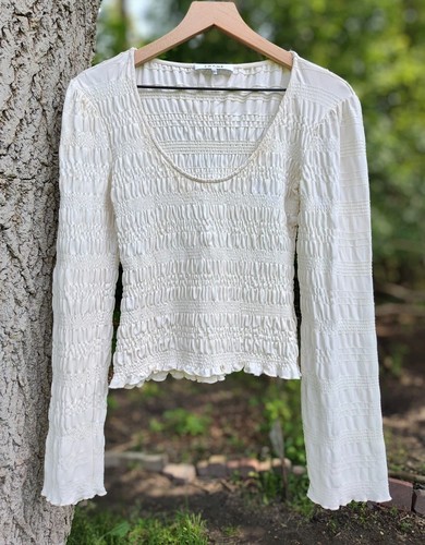 Telaio top avorio smocked - top,