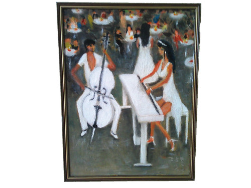Dipinto olio concerto - ad,