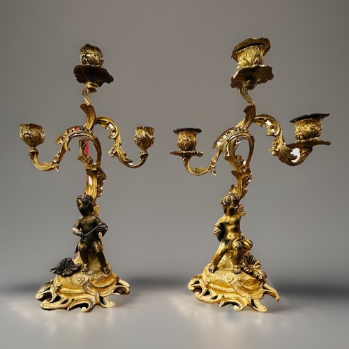 Paire chandelier bronze - chandelier,