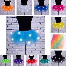 Gonna Tutù Tulle Tutulette Luci LED Danza Casual Teatro Girl Tutu Skirt DAS026