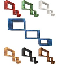 Kit di 3 Mensole Cubo Legno