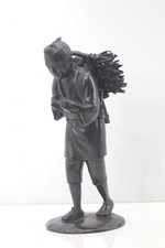Statua giapponese bronzo nero