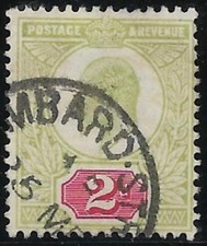 GB 1902  King Edward VII  2d  yellowish green  SG227