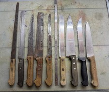 Lotto 9 Coltelli Vintage Antichi diverse forme e dimensioni