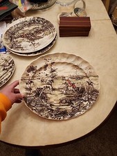 Johnson Bros Tally Ho "View Halloo" Piatto 15,5 x 13 Made in England