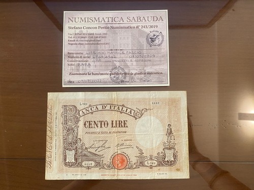 Banconota lire 100 matrice - banconota,