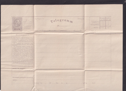 1873 intero telegramma - 1873,, kr.