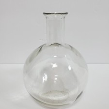 Bottiglia vetro farmacia vintage Vetreria Etrusca italiana 50 mm corpo tondo collo stretto