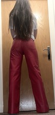 Pantalone donna ecopelle pull