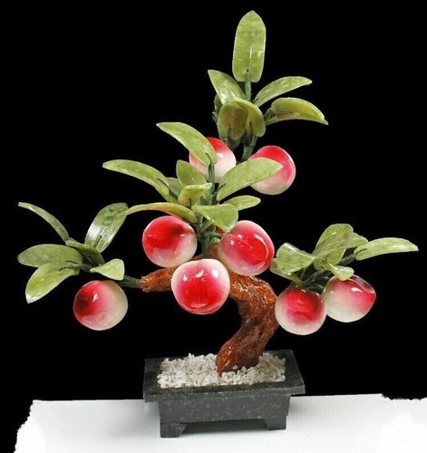 Pietra dura giada pesca - , bonsai