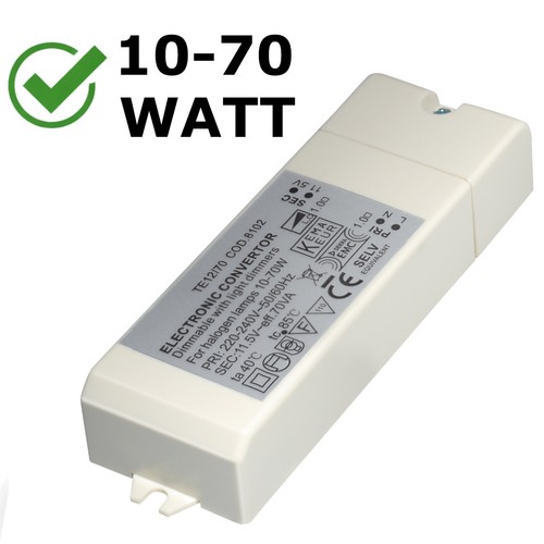 Trasformatore alogeno 70w - alogeno, 10-70w