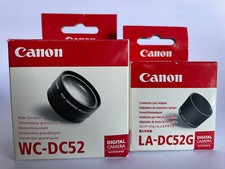 CANON WC-DC52 CONVERTITORE GRANDANGOLARE ORIGINALE + LA-DC52G ADATTATORE 