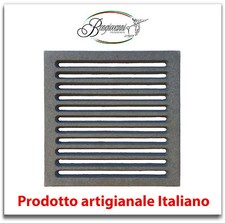 Griglia in ghisa per camino stufa barbecue fondello x cenere in diverse misure 