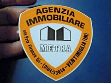 ADESIVO VINTAGE - AGENZIA IMMOBILIARE METRA VENTIMIGLIA 