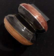 Set 2 Bracciali Oversize Style Rigido Oro Argento Donna