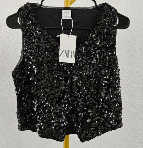 Gilet con paillettes - , zara