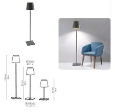 Poldina Pro XXl GRIGIO Lampada da terra Touch Batteria Ricaricabile Zafferano