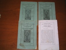 4 fascicoli Il Propagatore del Culto 1875/1876 + L'angelo delle Vergini 1869