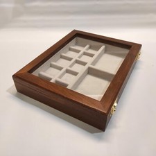 Wooden and glass chest jewelry