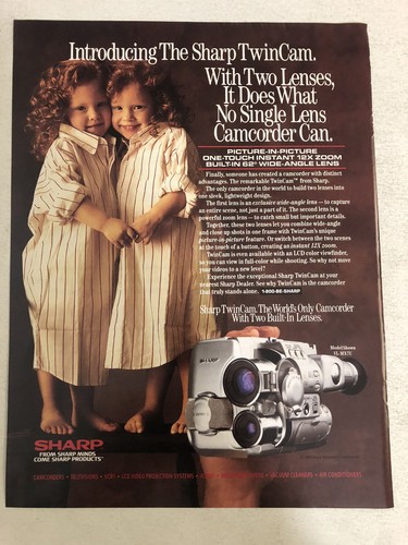 1992 sharp twin cam print - sharp, ad