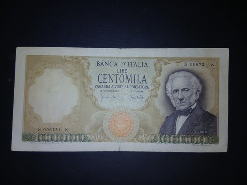 100000 lire manzoni 1970 - manzoni, 19.07.1970