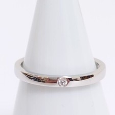 Anello in Platino della Cartier  peso 3,37g con zircone