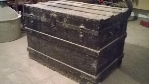 Antico baule viaggio - baule,