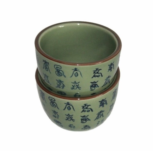 Tazze tè celadon - 2, verde
