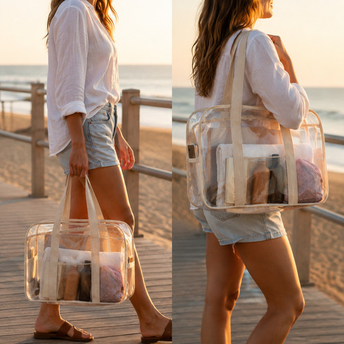 Borsa tote pvc trasparente - borsa,