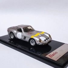 Modellino Ilario 1/43 Ferrari 250 GTO 1962 in argento con striscia gialla