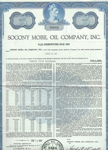 Socony mobil oil company - mobil,