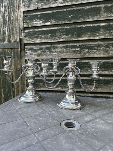 Candelabro vintage placcato