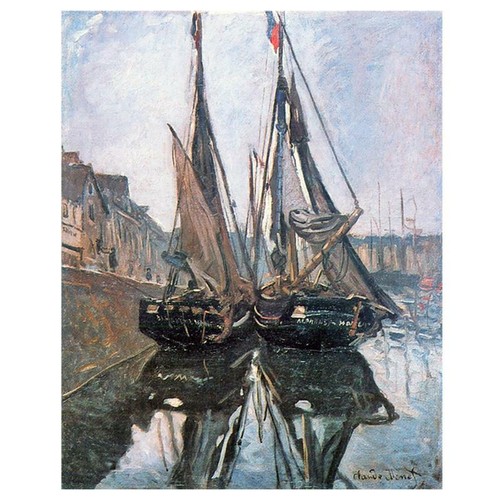 Claude monet painting fishing - painting,