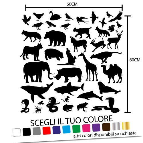 Serie animali adesivi - animali,
