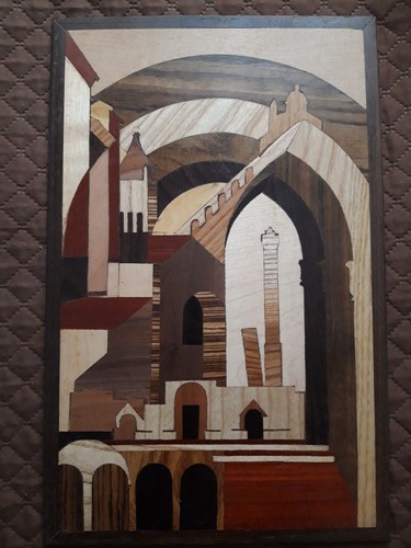 Quadro legno intarsiato - legno,