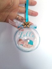 Palla di natale tenero bebè bimbo con pannolino e nome idea regalo