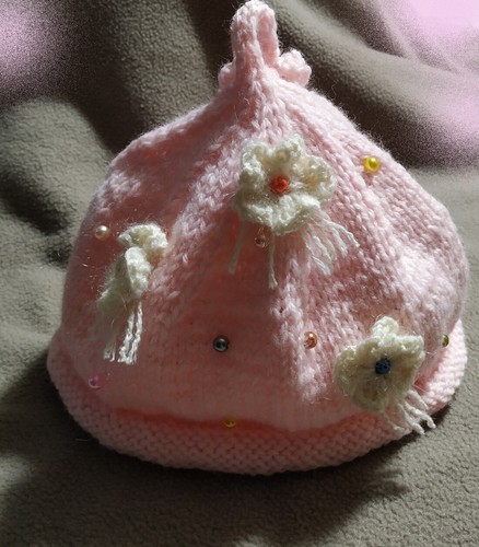 Cappello maglia con perline