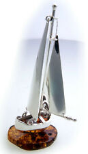 Nave In Vera Ambra Argento 925