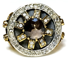 grande ANELLO STILE ANTICO   in argento 925  e pietre  -  gioiello