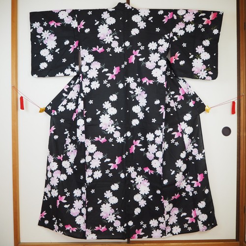 Japanese yukata black - yukata,