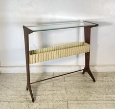 CONSOLLE TAVOLINO LEGNO VETRO